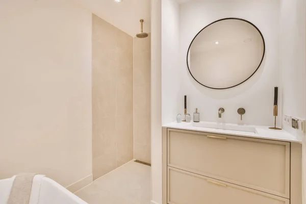Design Interiores Belo Elegante Banheiro — Fotografia de Stock