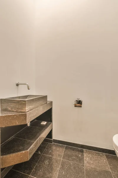 Bright Minimalistic Bathroom Modern Design — Stock Photo, Image