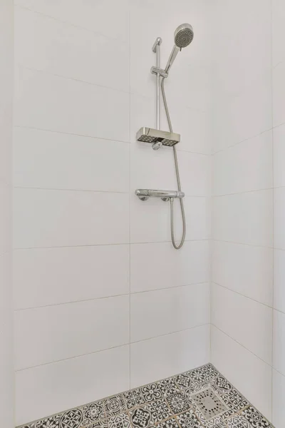 Interior Contemporary Bathroom Shower Place Toilet Minimal Style Flat — Stockfoto