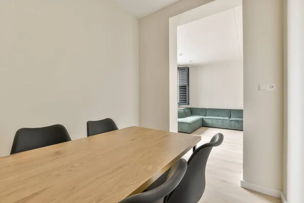 Sala Jantar Moderna Uma Casa Luxo Com Belo Design — Fotografia de Stock