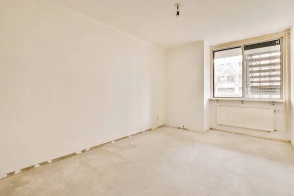 Plastic Window Radiator White Wall Empty Light Room Home — Stock Photo, Image