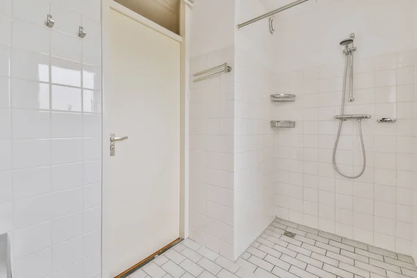 Sinks Mirrors Toilet Shower Box Glass Door Modern Bathroom White — 스톡 사진