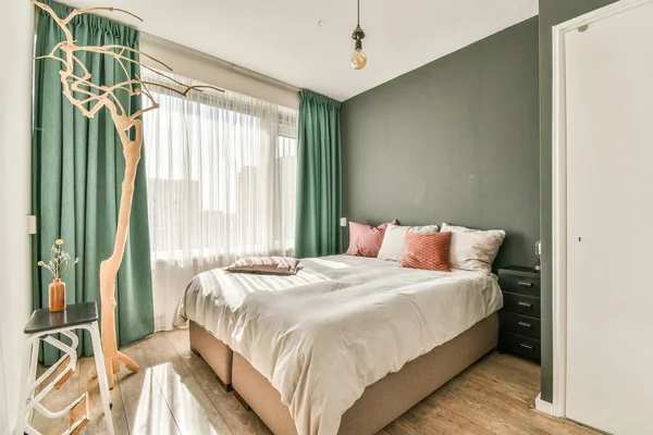 Роскошная Спальня Дома Красивом Дизайне — стоковое фото