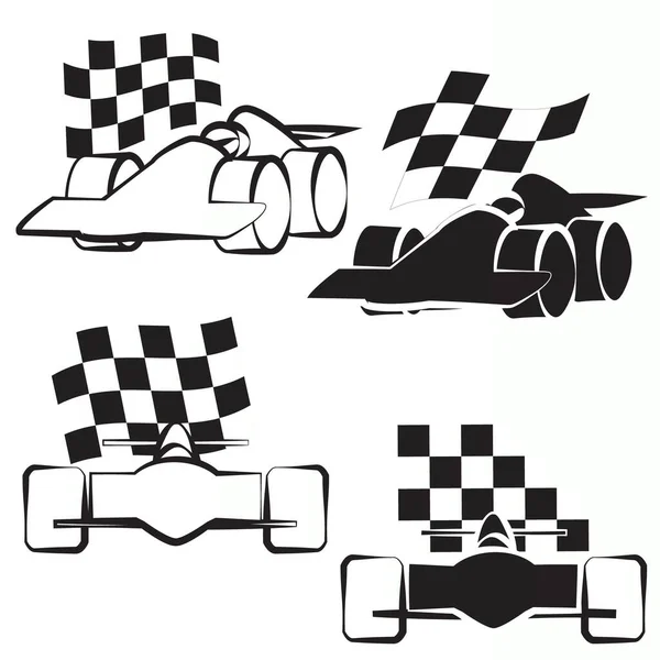 Describing Formula One Racing Car Competing International Grand Prix Event — Stock Vector