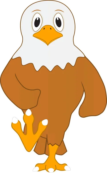Cartoon Friendly Bald Eagle — Stock Vector