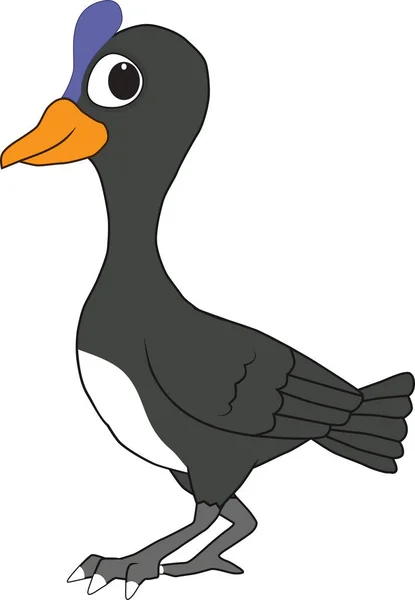 珍しいマレオ鳥の漫画みんなを迎える — ストックベクタ
