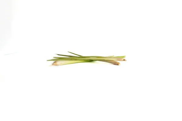 Fresh Lemongrass Isolated White Backgroun — Stok fotoğraf