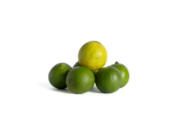 Limão Isolado Backgroun Branco — Fotografia de Stock