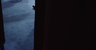  Close up of business people walking down a passage in the convention center in there work attire. High quality 4k footage