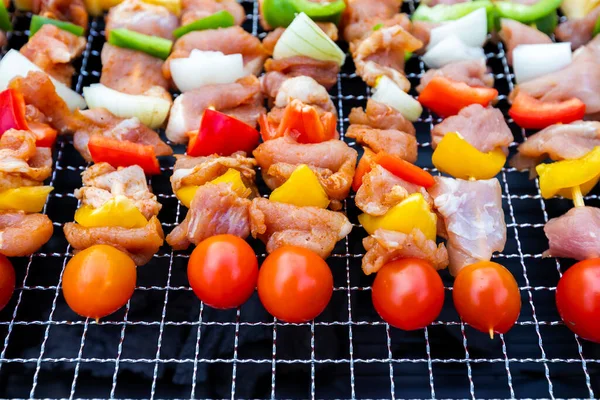 Surtido Deliciosa Barbacoa Con Carne Verduras Estufa — Foto de Stock