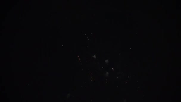 Esplosioni di fuochi d'artificio nel cielo 4K — Video Stock