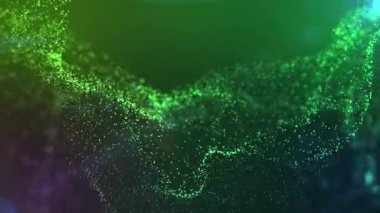 Animasyon Renkli Parçacıklar ve Dalgalar Arkaplanı