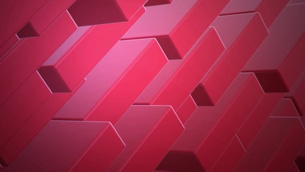 Animowane Abstrakcyjne Tło Moving Brick Cubes — Wideo stockowe