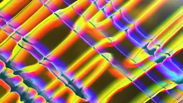 动波和粒子的生动的彩色背景 — 图库视频影像