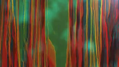 Hareket eden dalga ve parçacıkların renkli arkaplanı