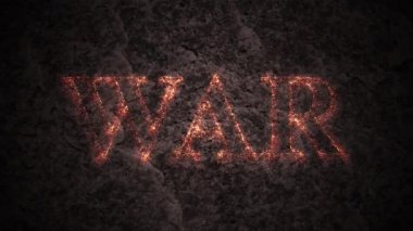 Karanlık arka planda canlandırılmış ateş metni Parçacık Savaşı