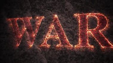 Karanlık arka planda canlandırılmış ateş metni Parçacık Savaşı