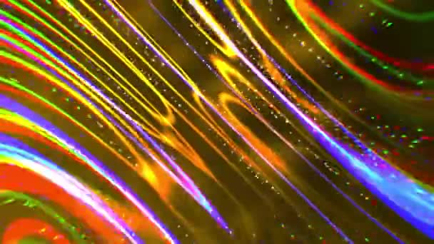 生动多彩的线条和波浪的抽象背景 — 图库视频影像