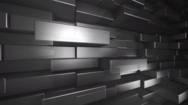 Hareketli Blokların Plastik Şeffaf Siyah Renk şeklinde Canlandırılması