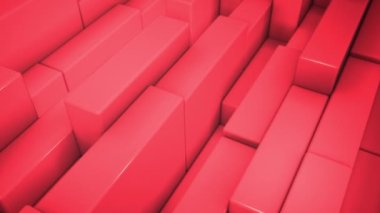 Hareketli Blokların Kırmızı Plastik şeklinde Canlandırılması