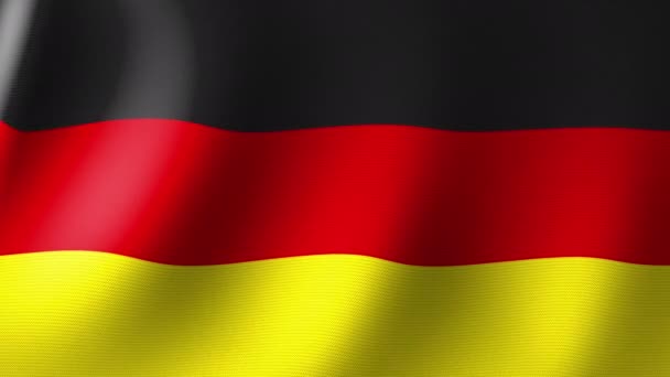 ドイツの国旗が風になびいている シームレスなアニメーション3D — ストック動画