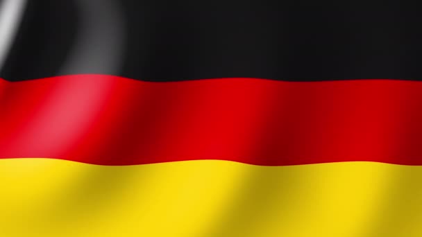 Bandera Nacional Alemania Ondea Viento Animación Sin Costura — Vídeos de Stock