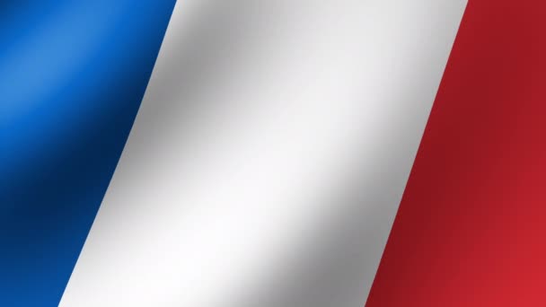 Die Französische Nationalflagge Flattert Wind Nahtlose Animation — Stockvideo