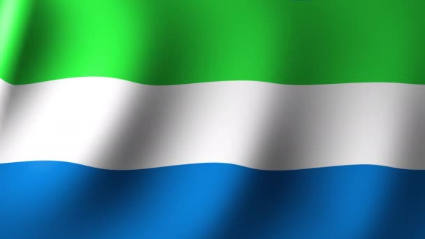 National Flag Sierra Leone Flying Wind Seamless Animation — Stockvideo