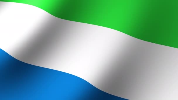 National Flag Sierra Leone Flying Wind Seamless Animation — Stockvideo