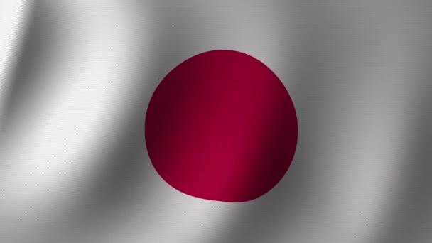 National Flag Japan Flutters Wind Seamless Animation — Stock videók