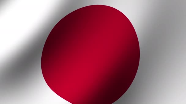 National Flag Japan Flutters Wind Seamless Animation — Vídeo de stock