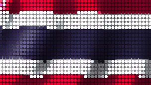Background Colors Flag Thailand Particles Flutters Wind Seamless Animation — Video