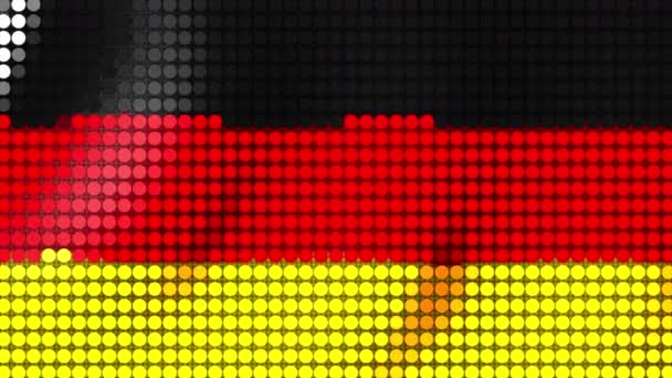 Background Color Flag Germany Particles Flutters Wind Seamless Animation — 비디오