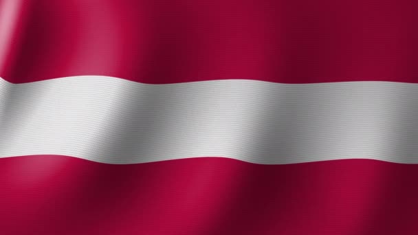 Flag Austria Slowly Fluttering Wind Seamless Animation — Wideo stockowe