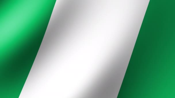 Flag Nigeria Slowly Fluttering Wind Seamless Animation — 비디오