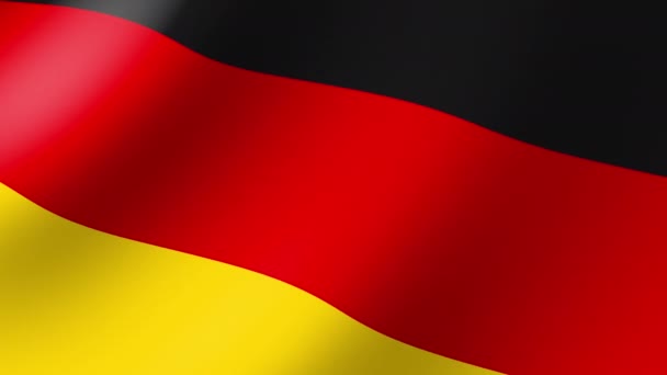 Flag Germany Slowly Fluttering Wind Seamless Animation — Vídeo de stock