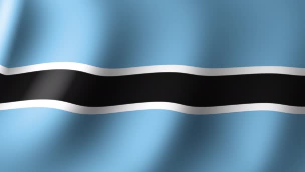 Ботсвана Прапор Повільніше Літає Вітрі Безшовна Анімація — стокове відео