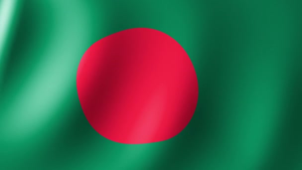 Drapeau Bangladesh Flottant Lentement Dans Vent Animation Sans Couture — Video