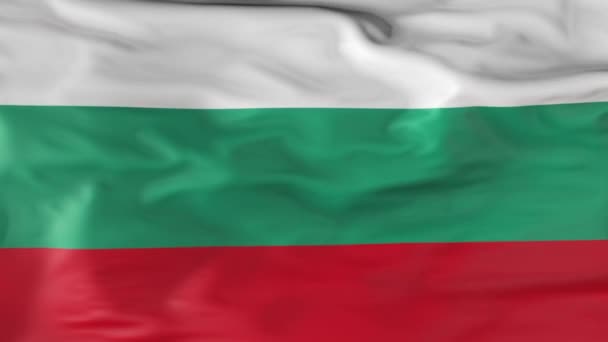 Flag Bulgaria Slowly Fluttering Wind Animation — Stockvideo