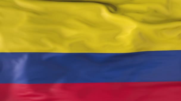 Flag Colombia Slowly Fluttering Wind Animation — Vídeos de Stock