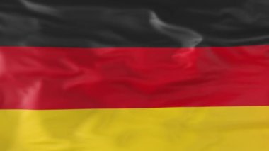 The flag of Germany is slowly fluttering in the wind. Animation 3d