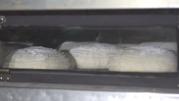 White Cheb Bake Oven Time Laps — стоковое видео
