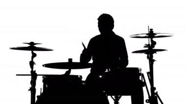 Davul 4 k davulcu silüeti