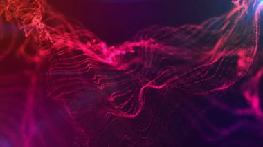 Animasyon Renkli Parçacıklar ve Dalgalar Arkaplanı