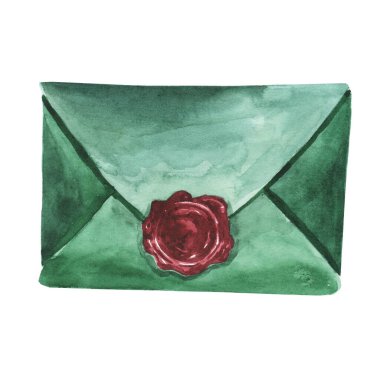 Noel zarfları, parşömen, çanta yeşili.