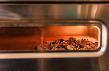 italian pizzeria traditional preparation bakery cooking. food background with copy space