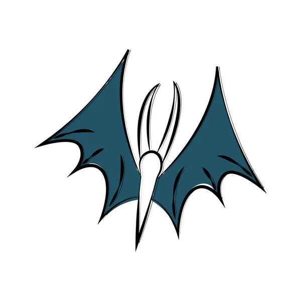 Значок Линии Летучей Мыши Хэллоуин Знак Стиля Мобильной Концепции Веб — стоковый вектор