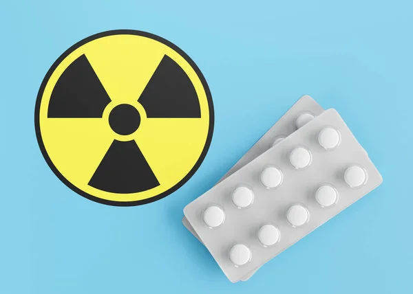 Radiation Pills Iodine Tablets Tablets Radiation Protection Potassium Iodine Tablet — стоковое фото