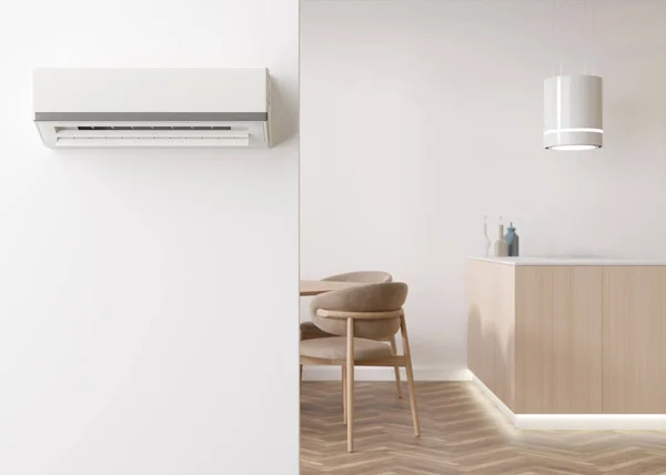 Moderne Airco Hangend Aan Muur Kamer Koelmiddel Voor Warm Klimaat — Stockfoto