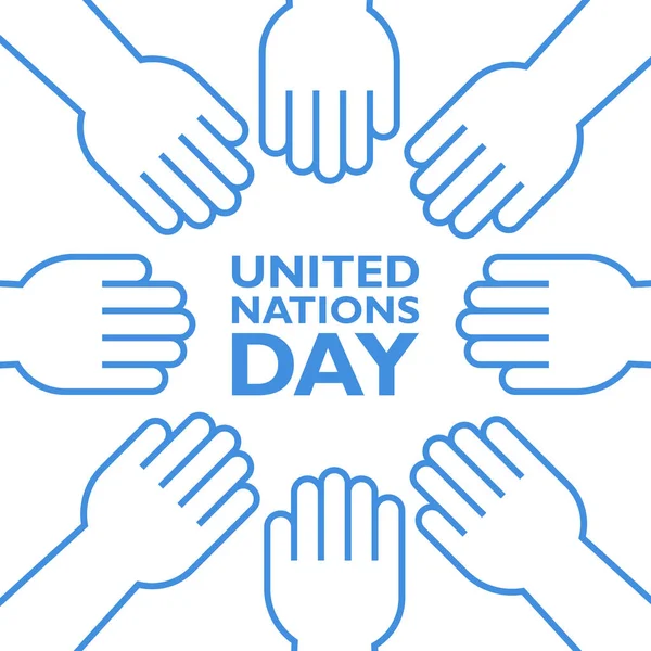 Birleşmiş Milletler Günü Için Vetor Illustration — Stok Vektör